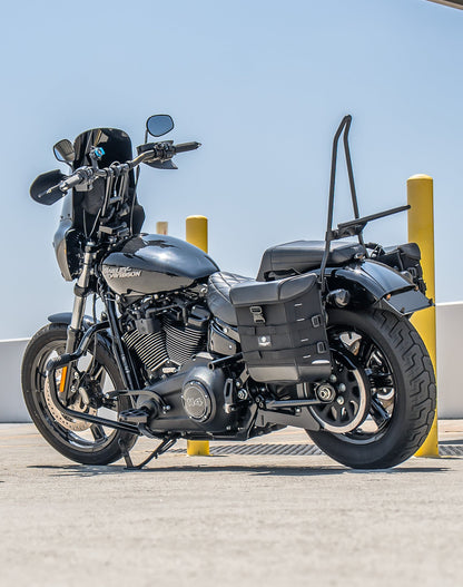 15L - Incognito Quick Mount Medium Solo Motocicleta Alforja (Left Only) para Harley Softail Street Bob FXBB/S