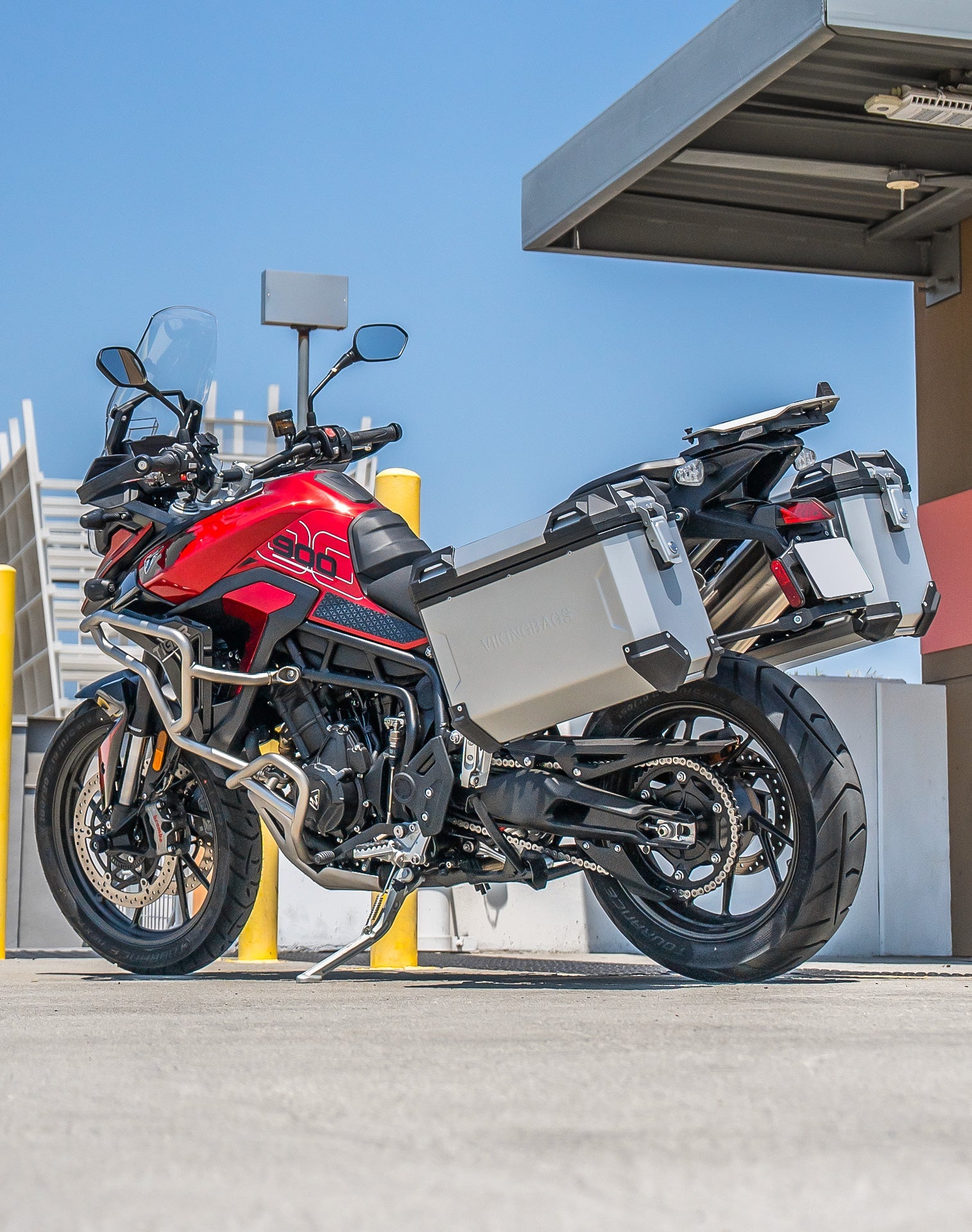 45L - Apex XL Triumph Tiger 900 Aluminum Side Cases Silver