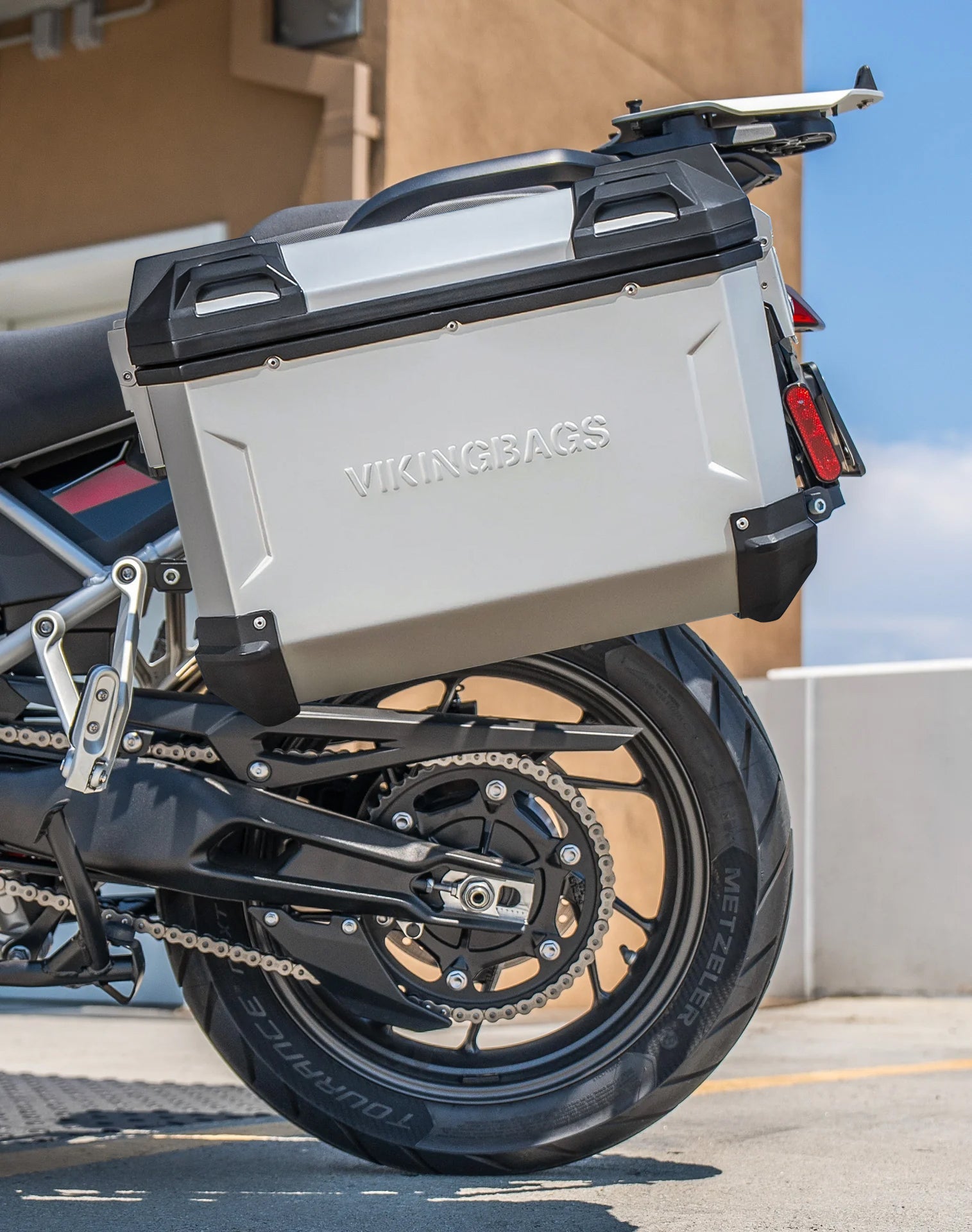 45L - Apex XL Triumph Tiger 900 Aluminum Side Cases Silver