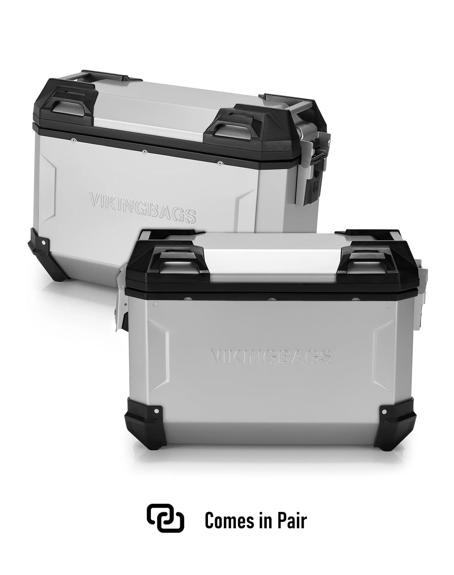 45L - Apex XL Triumph Tiger 900 Aluminum Side Cases Silver