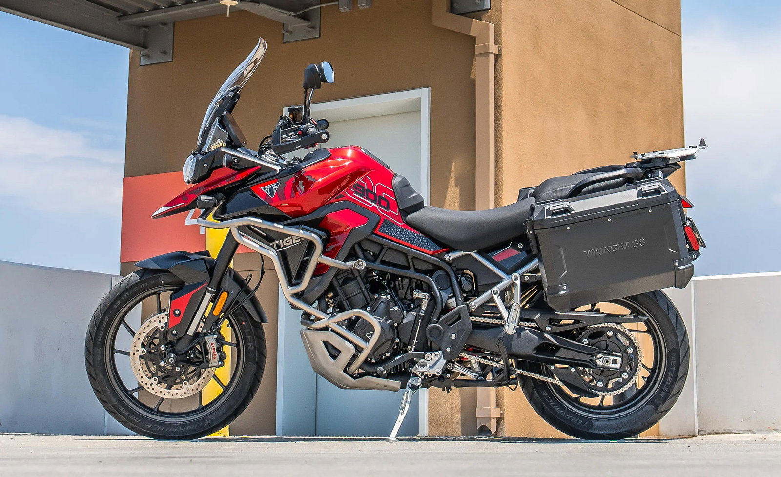 45L - Apex XL Triumph Tiger 900 Aluminum Side Cases Black