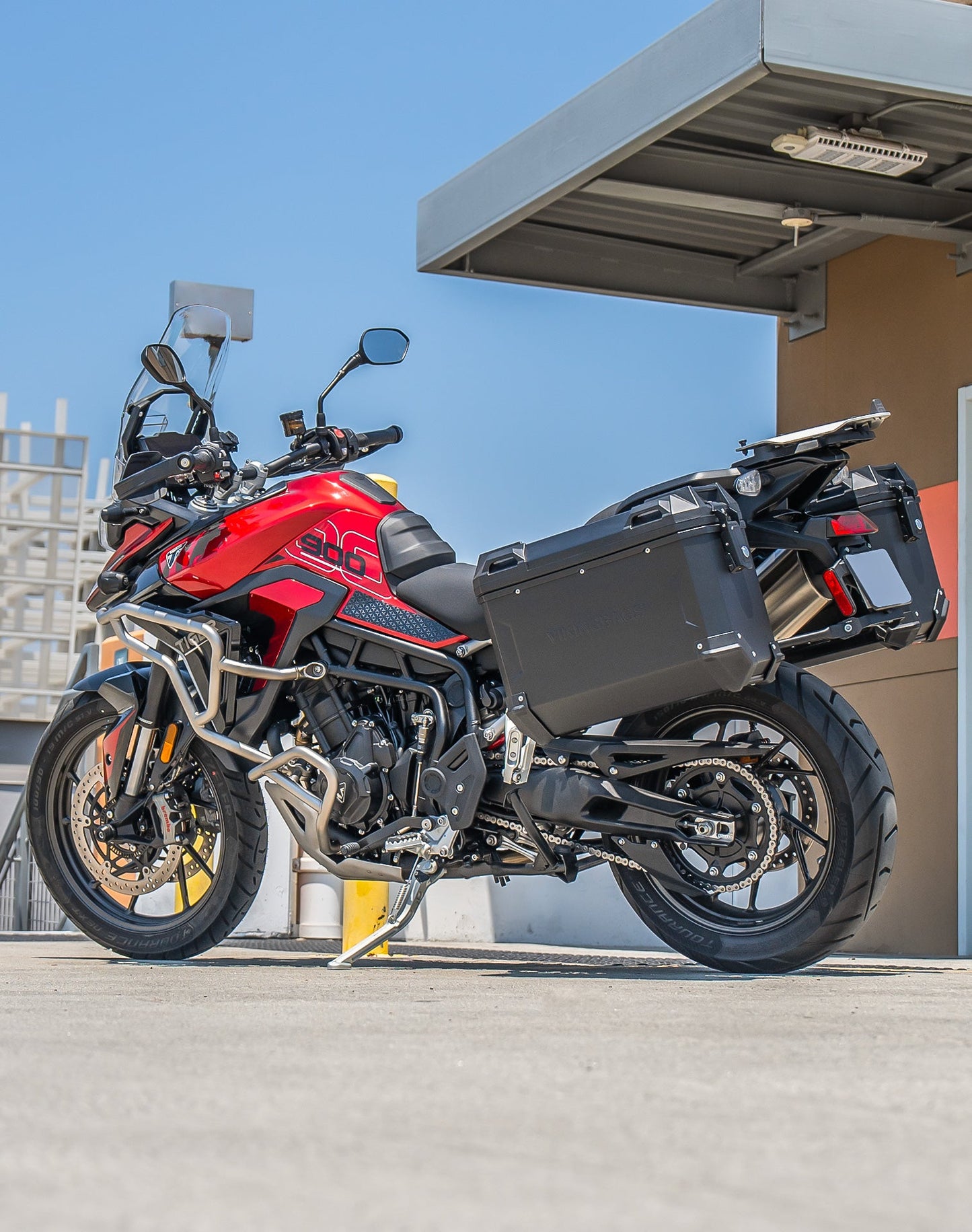 45L - Apex XL Triumph Tiger 900 Aluminum Side Cases Black