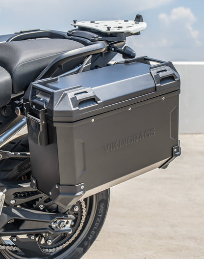 45L - Apex XL Triumph Tiger 900 Aluminum Side Cases Black