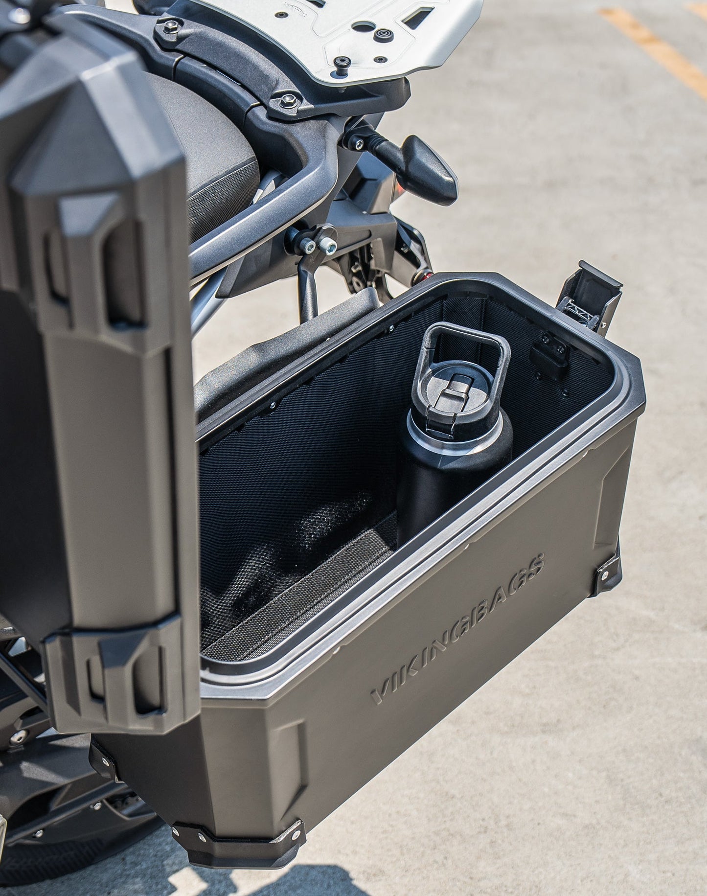 45L - Apex XL Triumph Tiger 900 Aluminum Side Cases Black