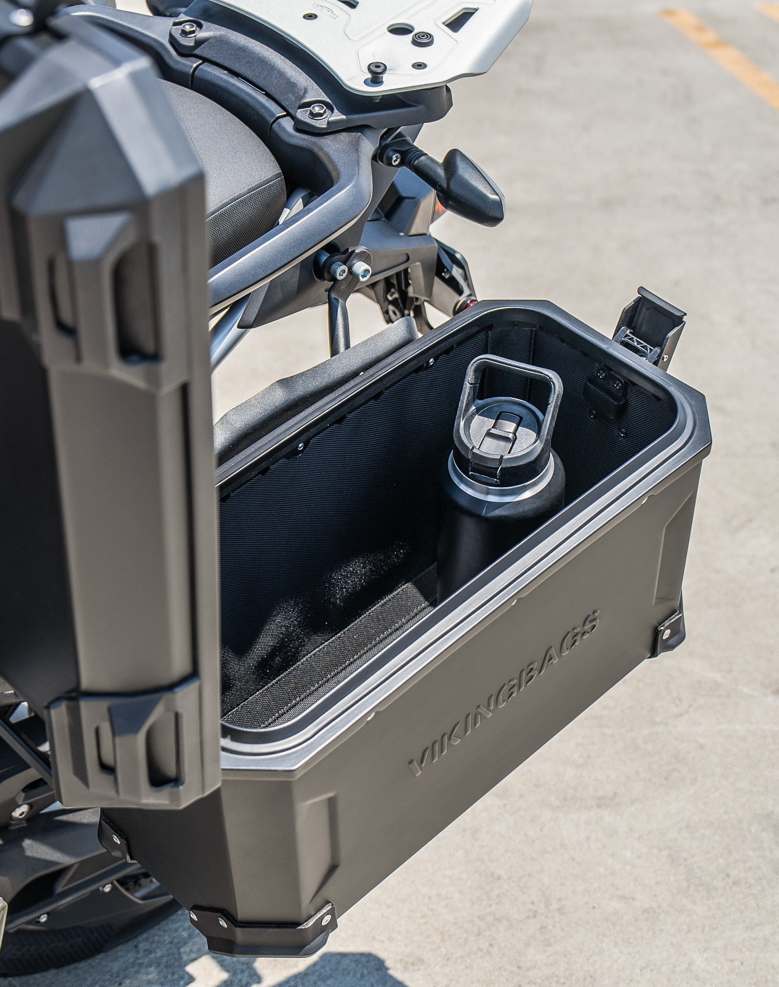 45L - Apex XL Triumph Tiger 900 Aluminum Side Cases Black