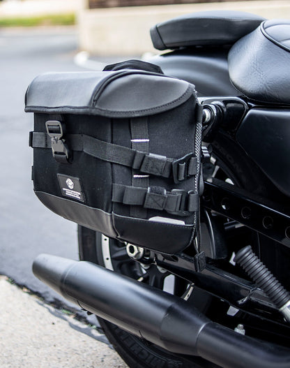 10L - Incognito Quick Mount Small Solo Motocicleta Alforja (Right Only) para Harley Sportster 883 Iron XL883N