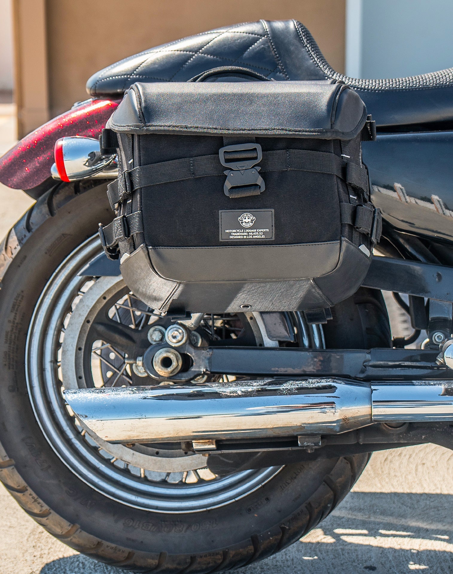 10L - Incognito Quick Mount Small Solo Motocicleta Alforja (Right Only) para Harley Sportster Seventy Two XL1200V