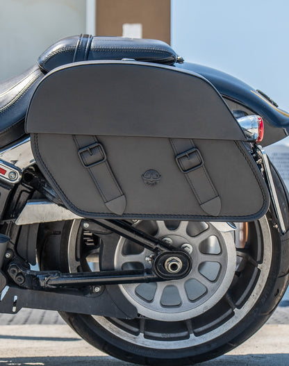 28L - Baelor Medium Quick Mount Motocicleta Alforjas para Harley Softail Fat Boy FLFB/S