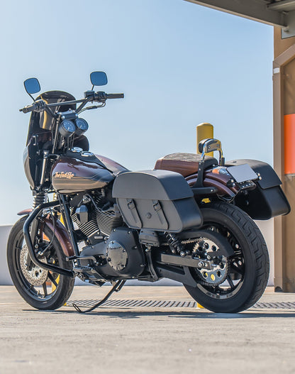 28L - Baelor Medium Quick Mount Motocicleta Alforjas para Harley Dyna Super Glide FXD/I