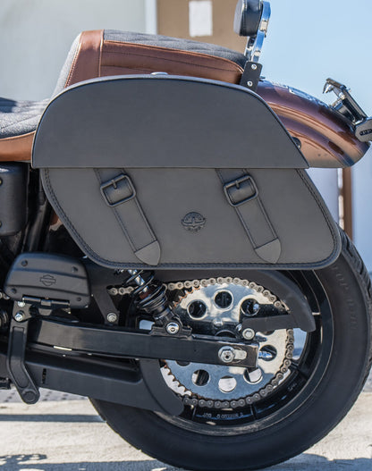 28L - Baelor Medium Quick Mount Motocicleta Alforjas para Harley Dyna Super Glide FXD/I