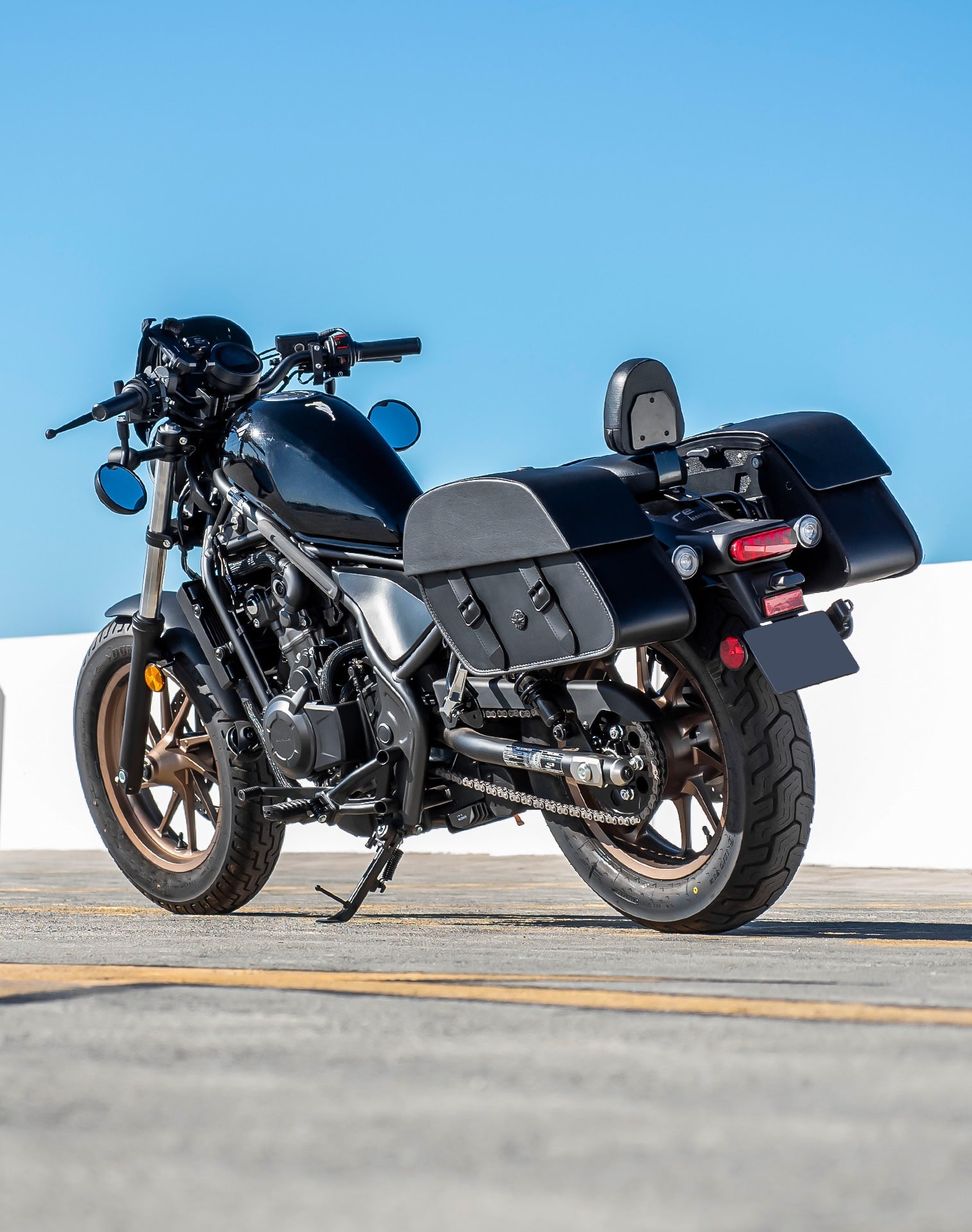 28L - Baelor Medium Quick Mount Honda Rebel 500 Motocicleta Alforjas