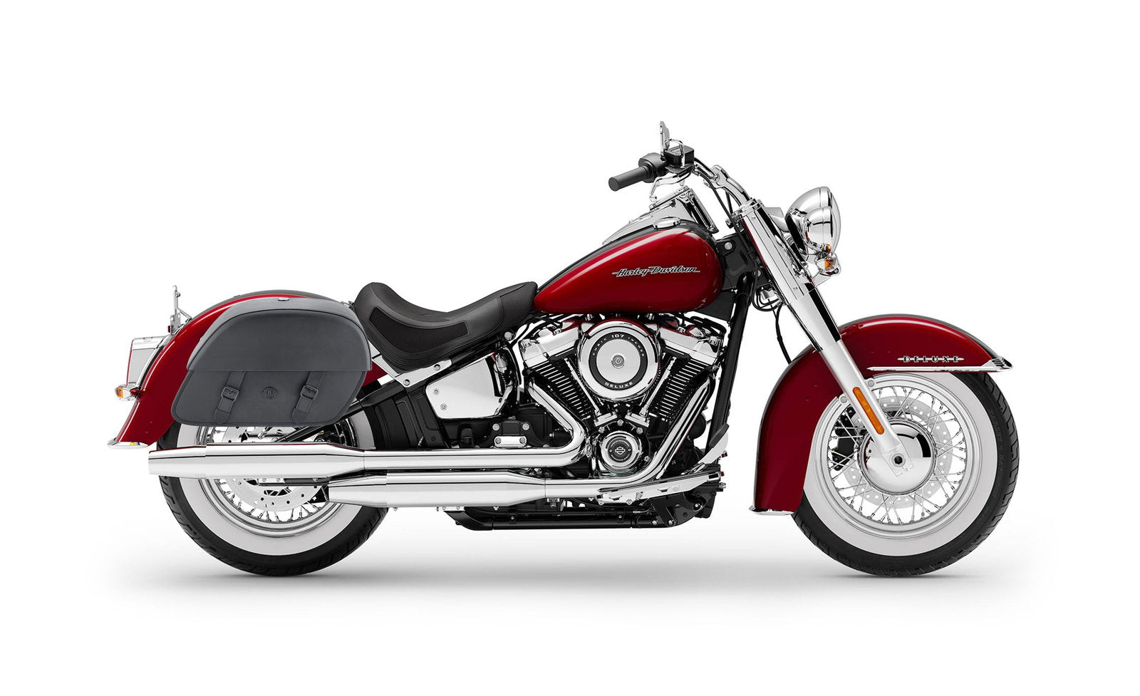 28L - Baelor Medium Quick Mount Motocicleta Alforjas para Harley Softail Deluxe FLDE