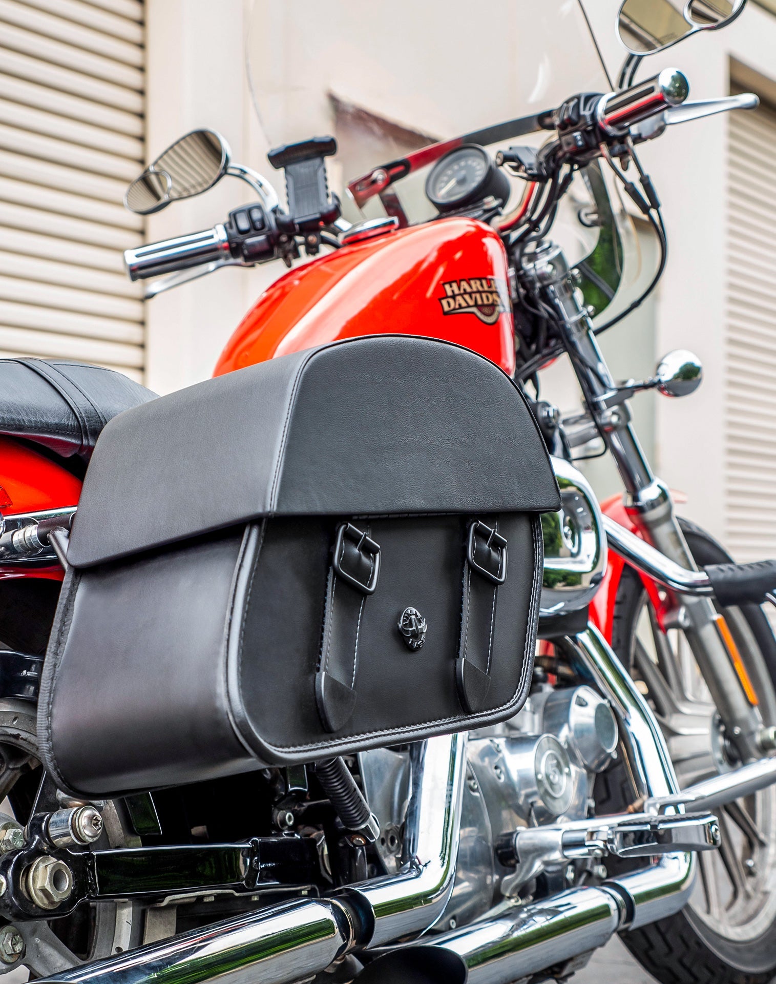 28L - Baelor Medium Quick Mount Motocicleta Alforjas para Harley Sportster 883 Low XL883L