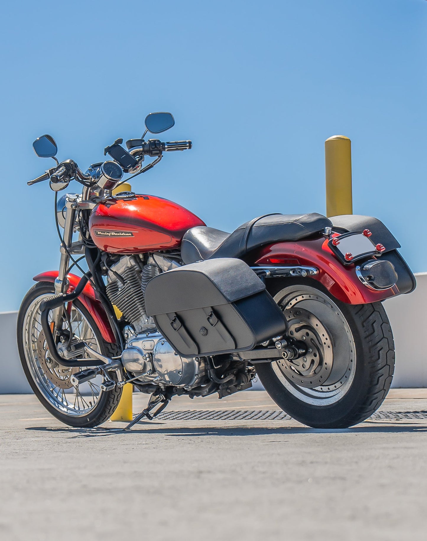 28L - Baelor Medium Quick Mount Motocicleta Alforjas para Harley Sportster 883 Custom XL883C/XLH883C