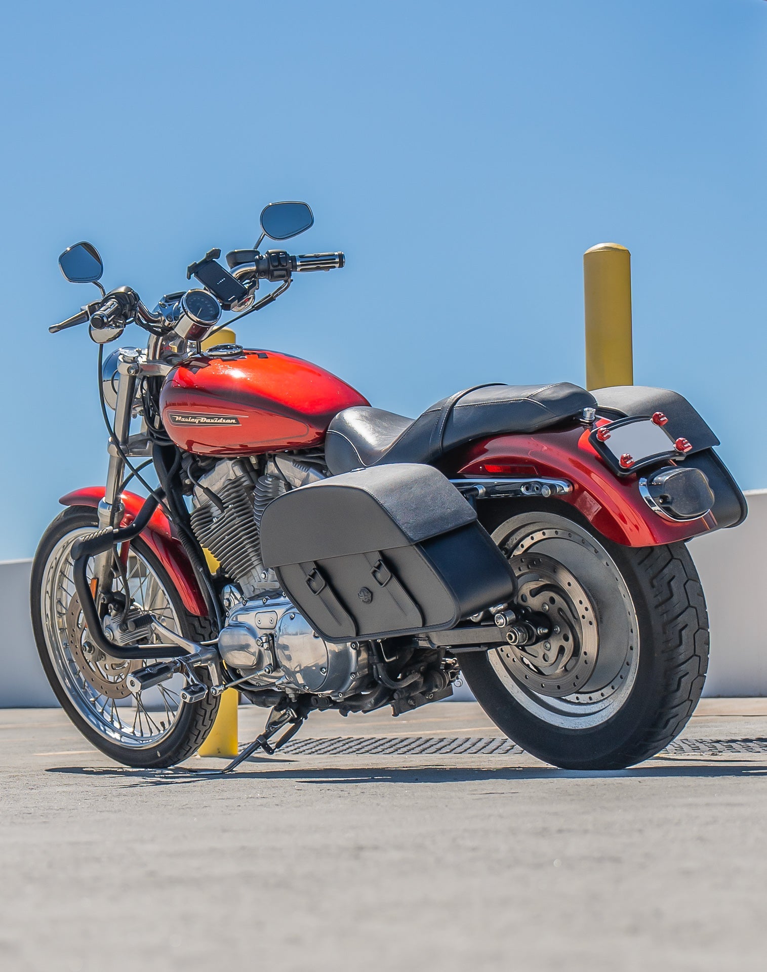 28L - Baelor Medium Quick Mount Motocicleta Alforjas para Harley Sportster 883 Custom XL883C/XLH883C