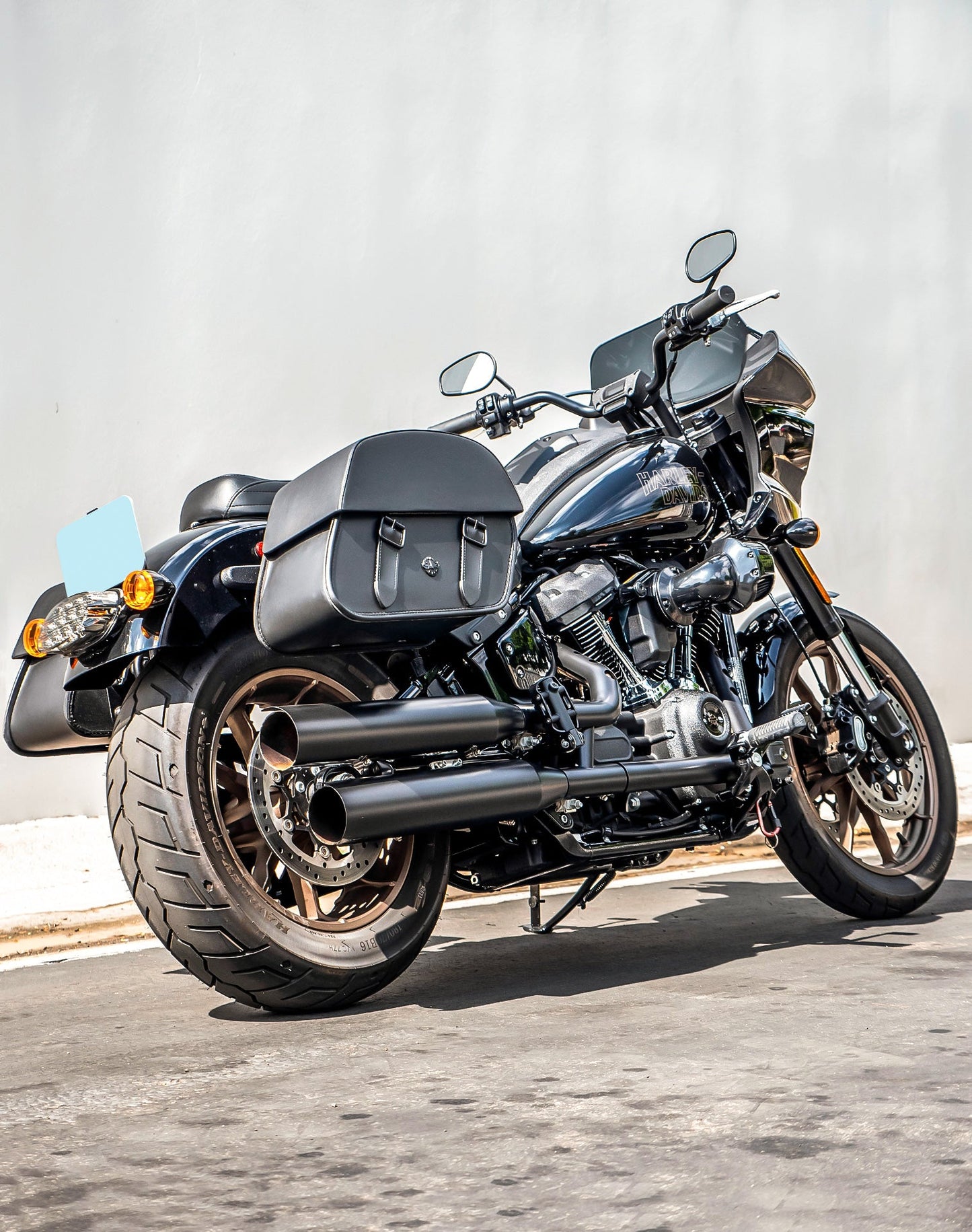 28L - Baelor Medium Quick Mount Motocicleta Alforjas para Harley Softail Low Rider ST FXLRST