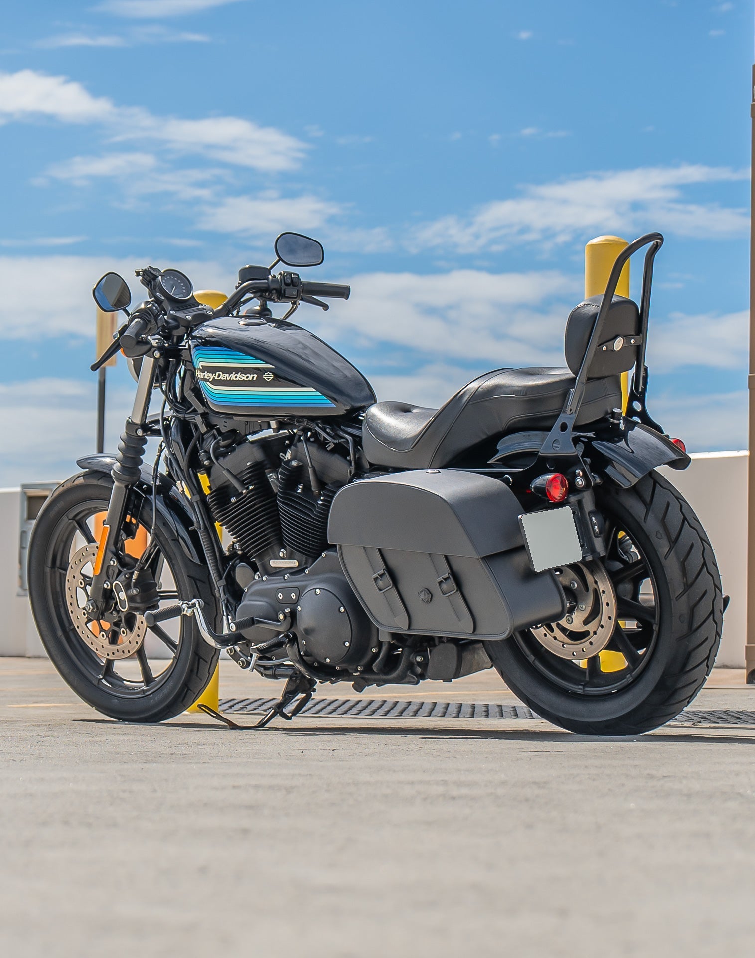 28L - Baelor Medium Quick Mount Motocicleta Alforjas para Harley Sportster 1200 Iron XL1200NS