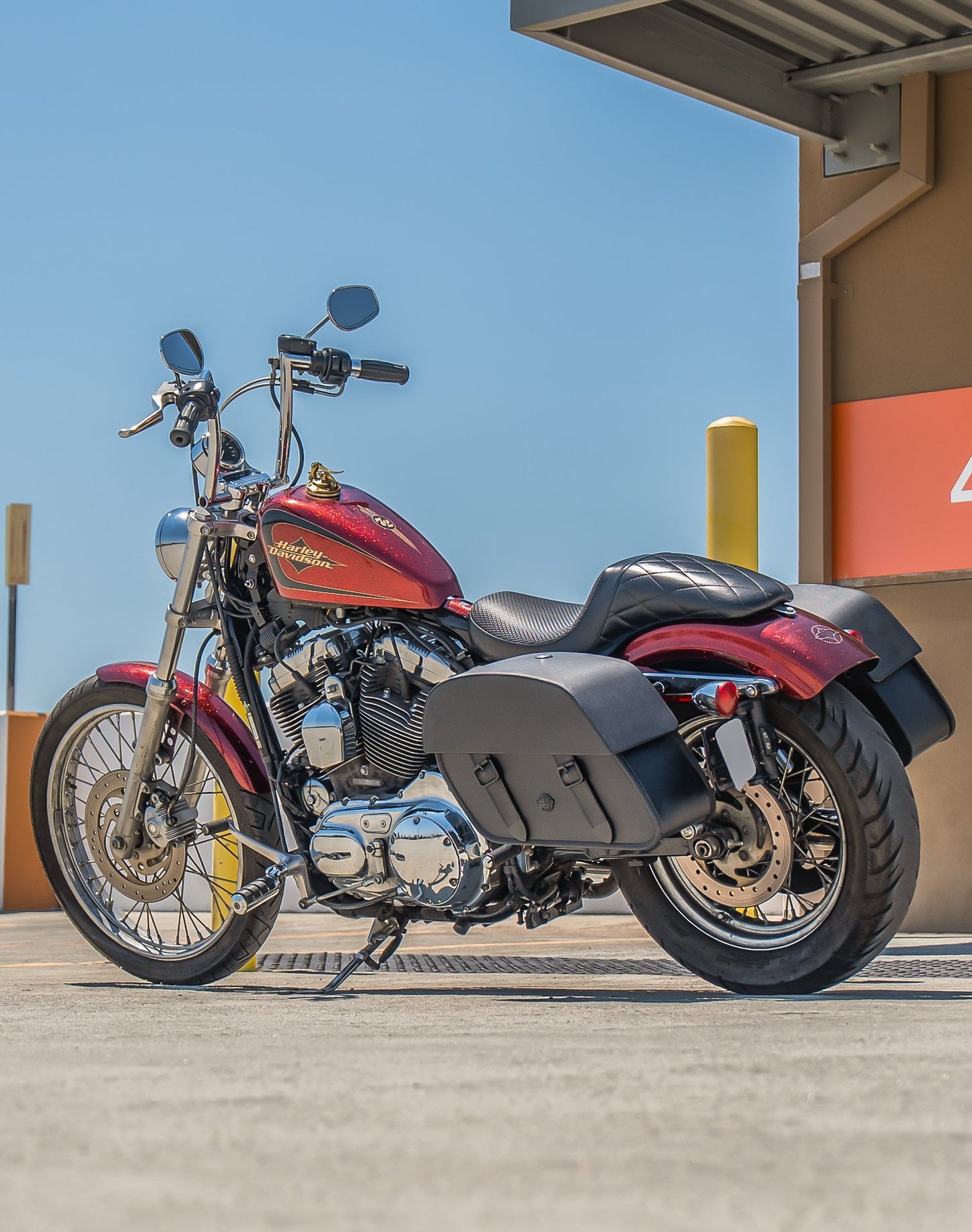 28L - Baelor Medium Quick Mount Motocicleta Alforjas para Harley Sportster Seventy Two XL1200V