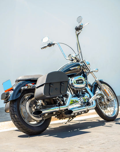 28L - Baelor Medium Quick Mount Motocicleta Alforjas para Harley Sportster 1200 Custom XL1200C/XLH1200C