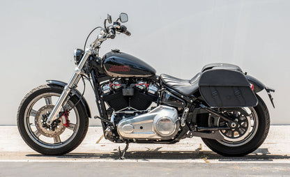 28L - Baelor Medium Quick Mount Motocicleta Alforjas para Harley Softail Standard FXST