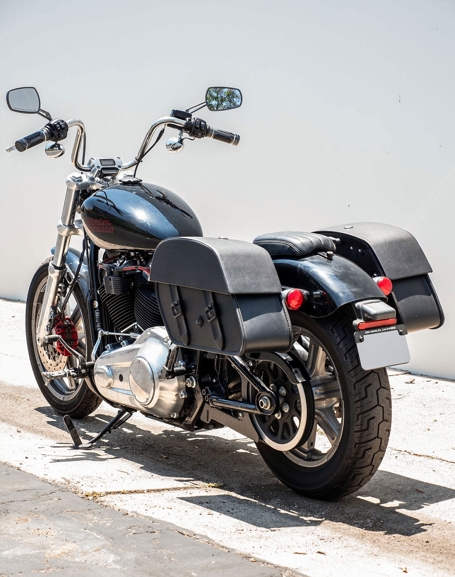 28L - Baelor Medium Quick Mount Motocicleta Alforjas para Harley Softail Standard FXST