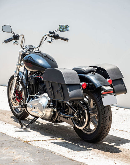28L - Baelor Medium Quick Mount Motocicleta Alforjas para Harley Softail Standard FXST