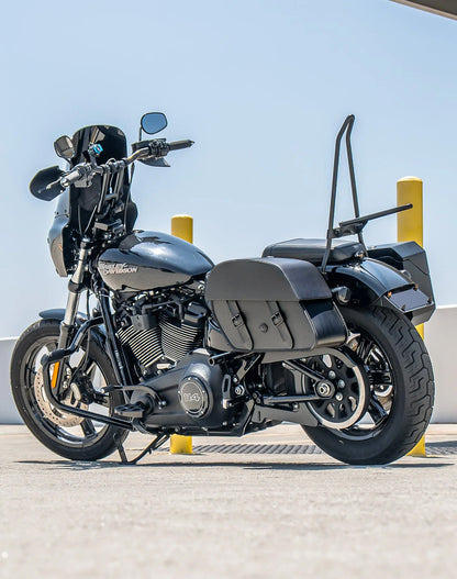 28L - Baelor Medium Quick Mount Motocicleta Alforjas para Harley Softail Street Bob FXBB/S