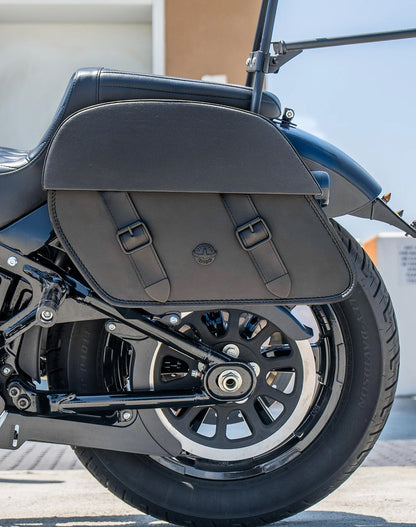 28L - Baelor Medium Quick Mount Motocicleta Alforjas para Harley Softail Street Bob FXBB/S
