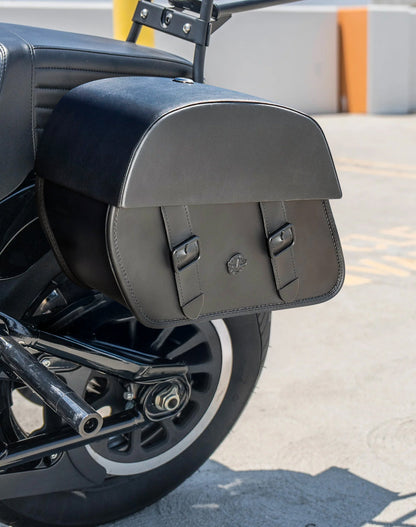 28L - Baelor Medium Quick Mount Motocicleta Alforjas para Harley Softail Street Bob FXBB/S