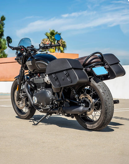 28L - Baelor Medium Quick Mount Triumph Bonneville T100 Motocicleta Alforjas