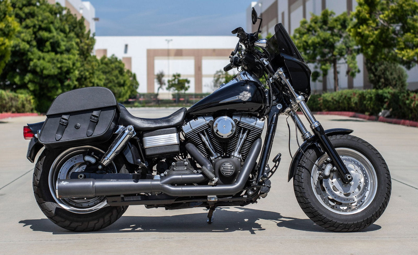 28L - Baelor Medium Quick Mount Motocicleta Alforjas para Harley Davidson Dyna Fat Bob FXDF/SE