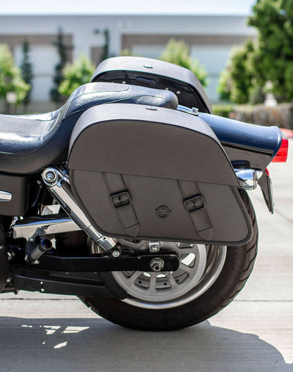 28L - Baelor Medium Quick Mount Motocicleta Alforjas para Harley Davidson Dyna Fat Bob FXDF/SE