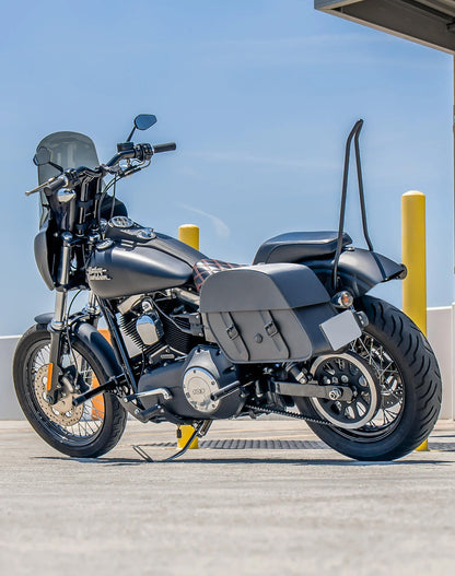 28L - Baelor Medium Quick Mount Motocicleta Alforjas para Harley Davidson Dyna Street Bob FXDB/I