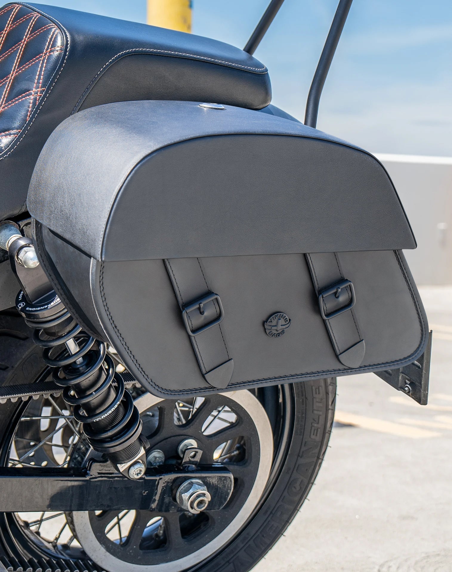 28L - Baelor Medium Quick Mount Motocicleta Alforjas para Harley Davidson Dyna Street Bob FXDB/I