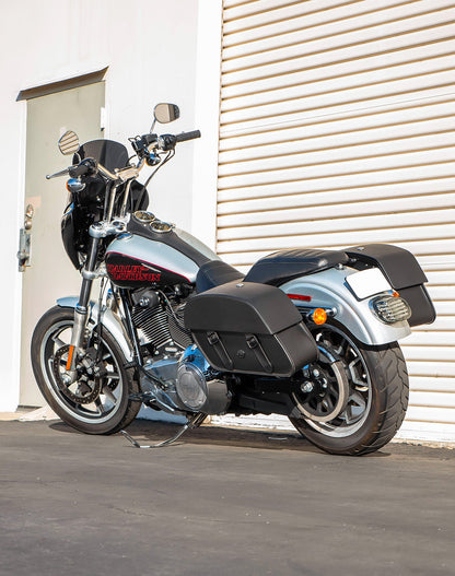 28L - Baelor Medium Quick Mount Motocicleta Alforjas para Harley Davidson Dyna Low Rider FXDL/I