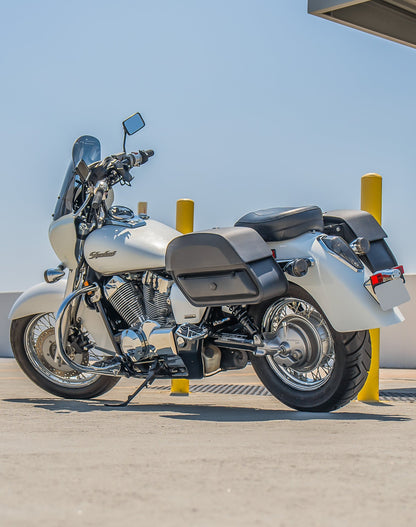 28L - Pantheon Medium Quick Mount Honda Shadow 750 Aero Motocicleta Alforjas