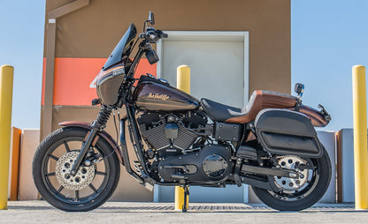 28L - Pantheon Medium Quick-Mount Motocicleta Alforjas para Harley Dyna Super Glide FXD/I