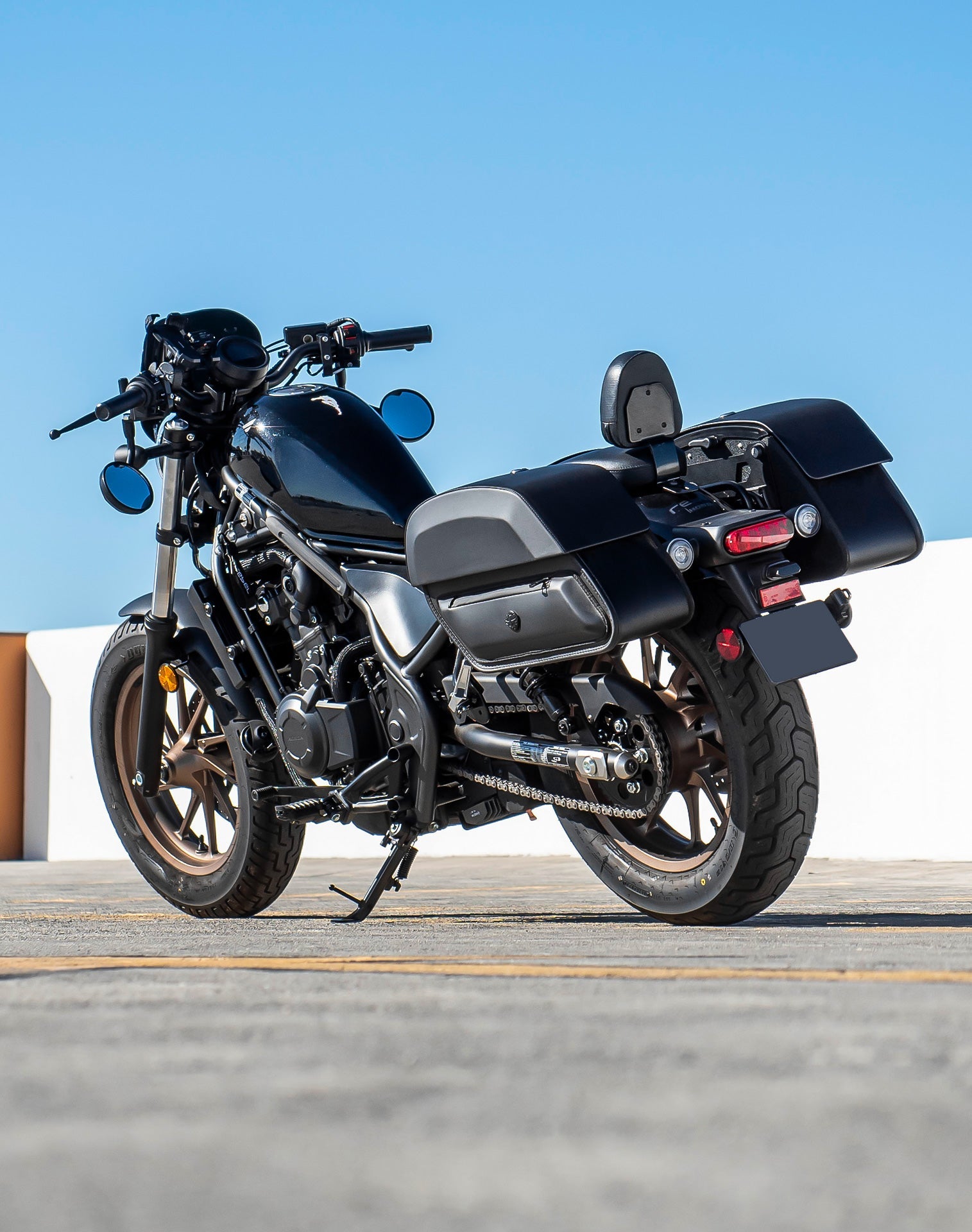 28L - Pantheon Medium Quick Mount Honda Rebel 500 Motocicleta Alforjas