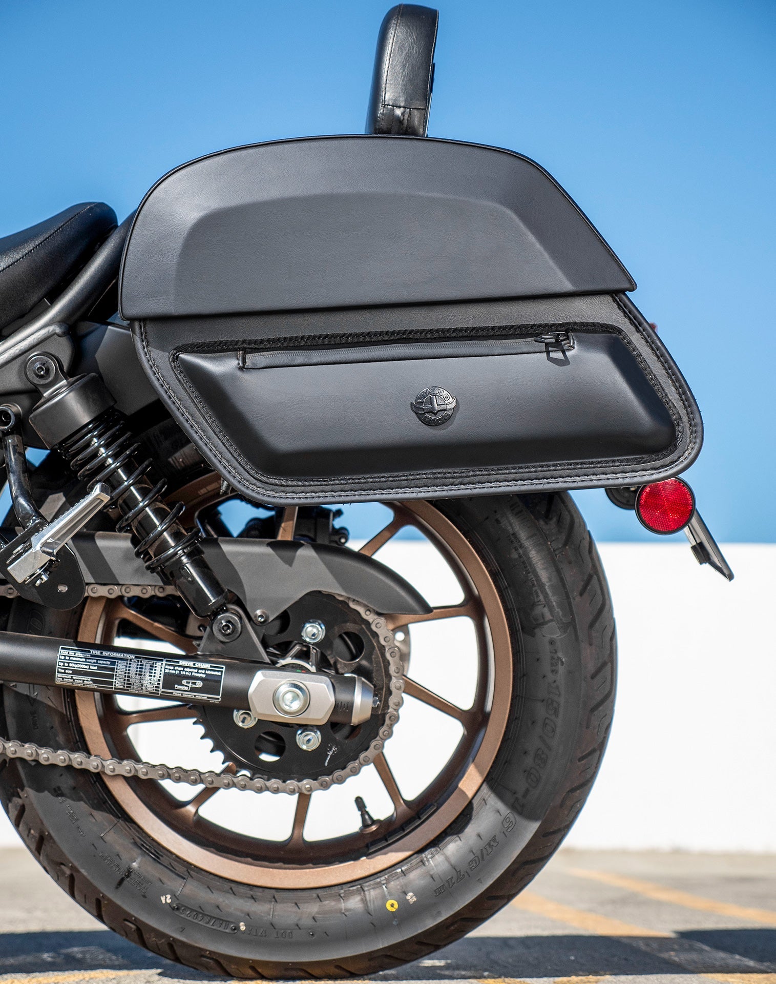 28L - Pantheon Medium Quick Mount Honda Rebel 500 Motocicleta Alforjas