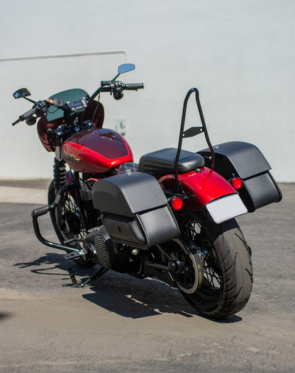 28L - Pantheon Medium Quick Mount Motocicleta Alforjas para Harley Softail Sport Glide FLSB