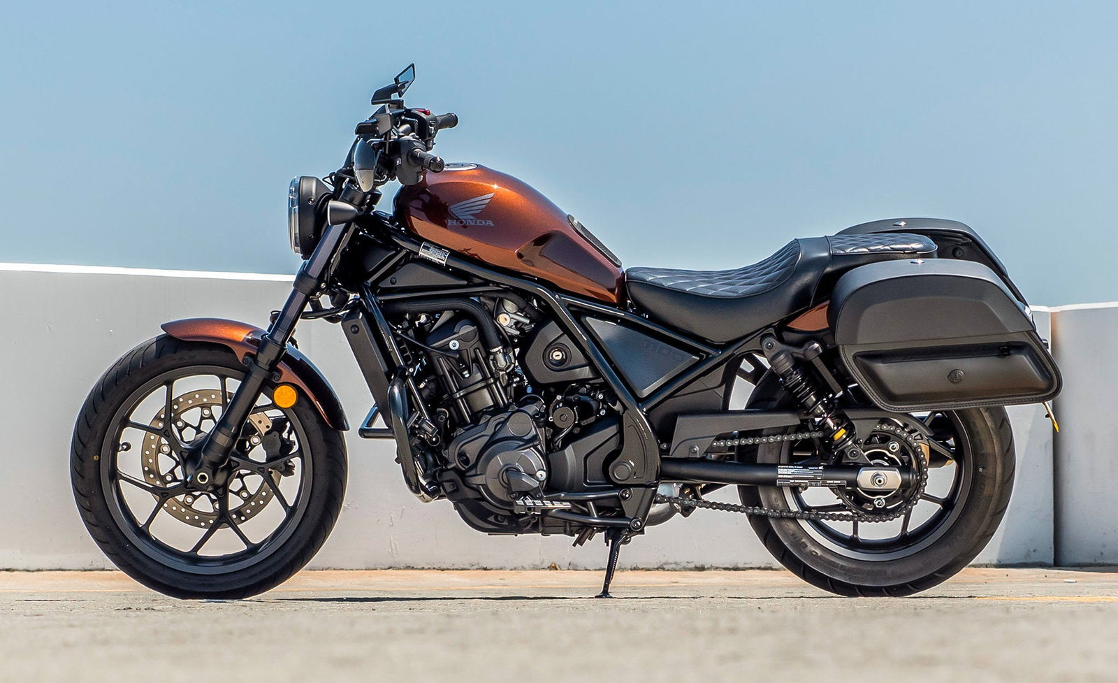 28L - Pantheon Medium Quick Mount Honda Rebel 1100 Motocicleta Alforjas