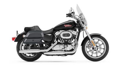 28L - Pantheon Medium Quick Mount Motocicleta Alforjas para Harley Sportster 1200 Super Low XL1200T