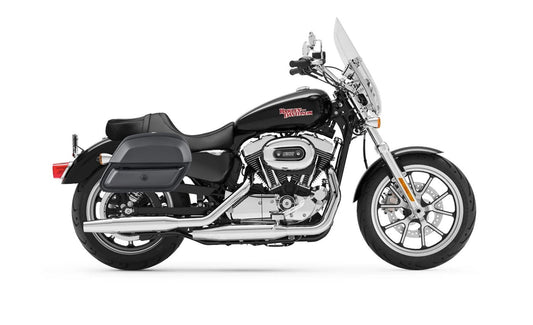 28L - Pantheon Medium Quick Mount Motocicleta Alforjas para Harley Sportster 1200 Super Low XL1200T