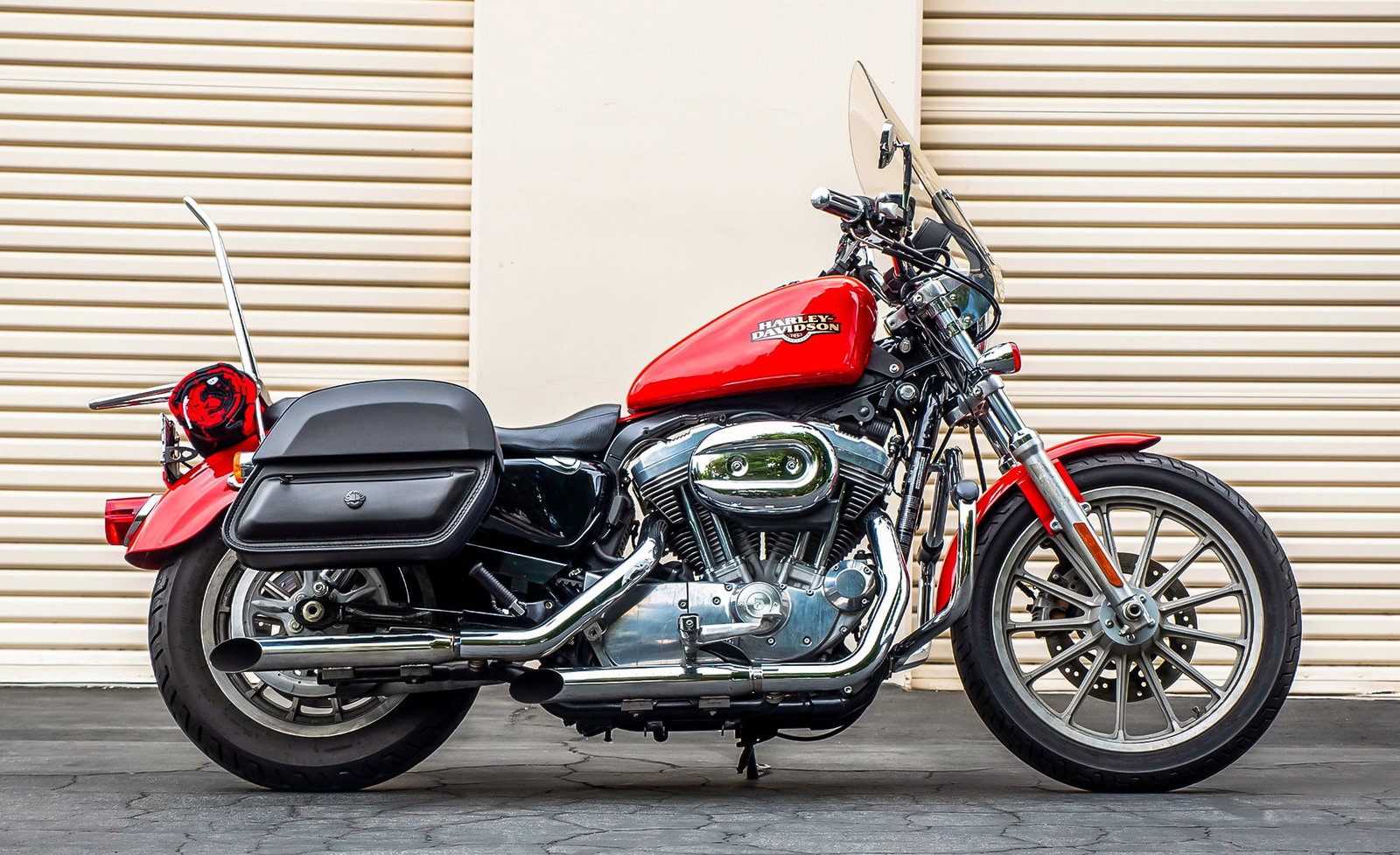 28L - Pantheon Medium Quick Mount Motocicleta Alforjas para Harley Sportster 883 Low XL883L