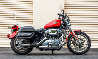 28L - Pantheon Medium Quick Mount Motocicleta Alforjas para Harley Sportster 883 Low XL883L
