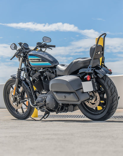 28L - Pantheon Medium Quick Mount Motocicleta Alforjas para Harley Sportster 1200 Iron XL1200NS