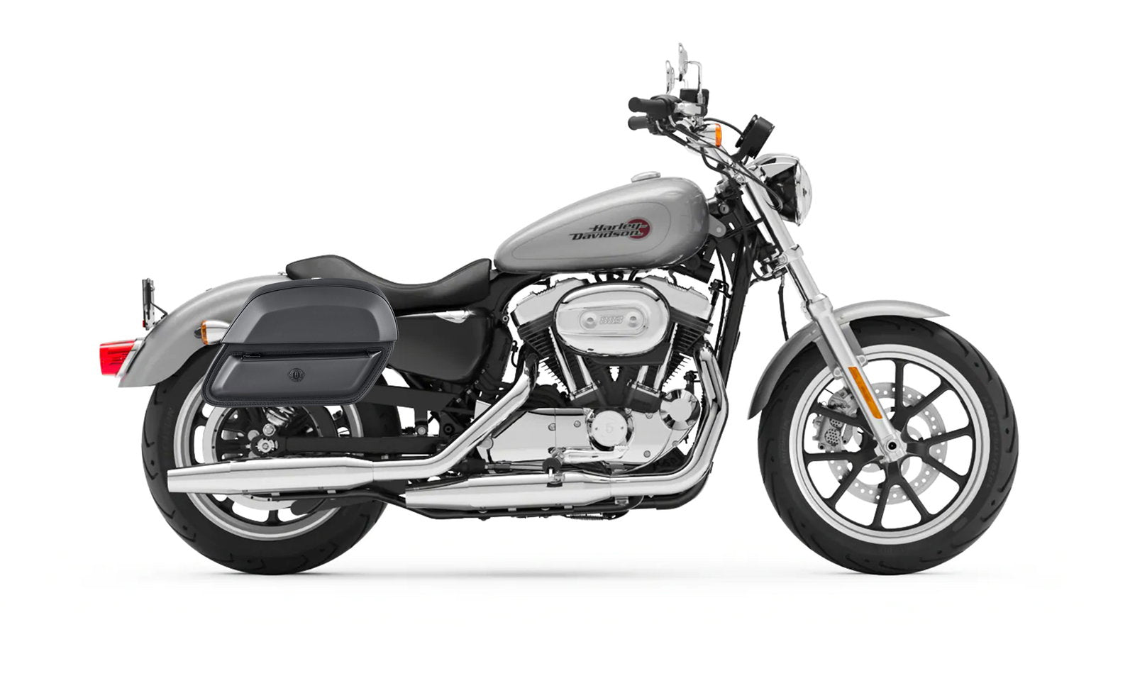 28L - Pantheon Medium Quick Mount Motocicleta Alforjas para Harley Sportster Super Low XL883L