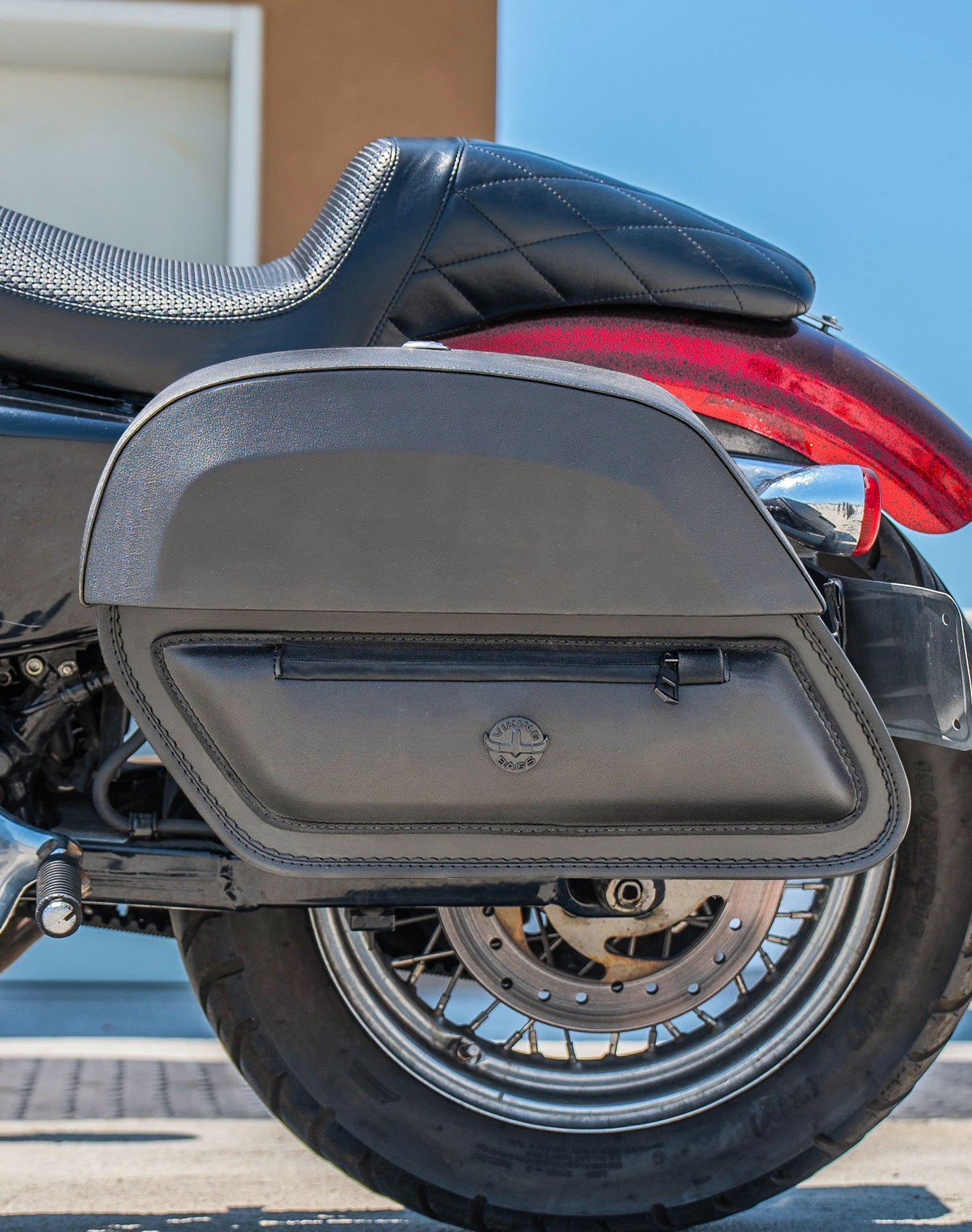 28L - Pantheon Medium Quick Mount Motocicleta Alforjas para Harley Sportster Seventy Two XL1200V