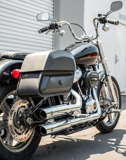 28L - Pantheon Medium Quick Mount Motocicleta Alforjas para Harley Softail Standard FXST