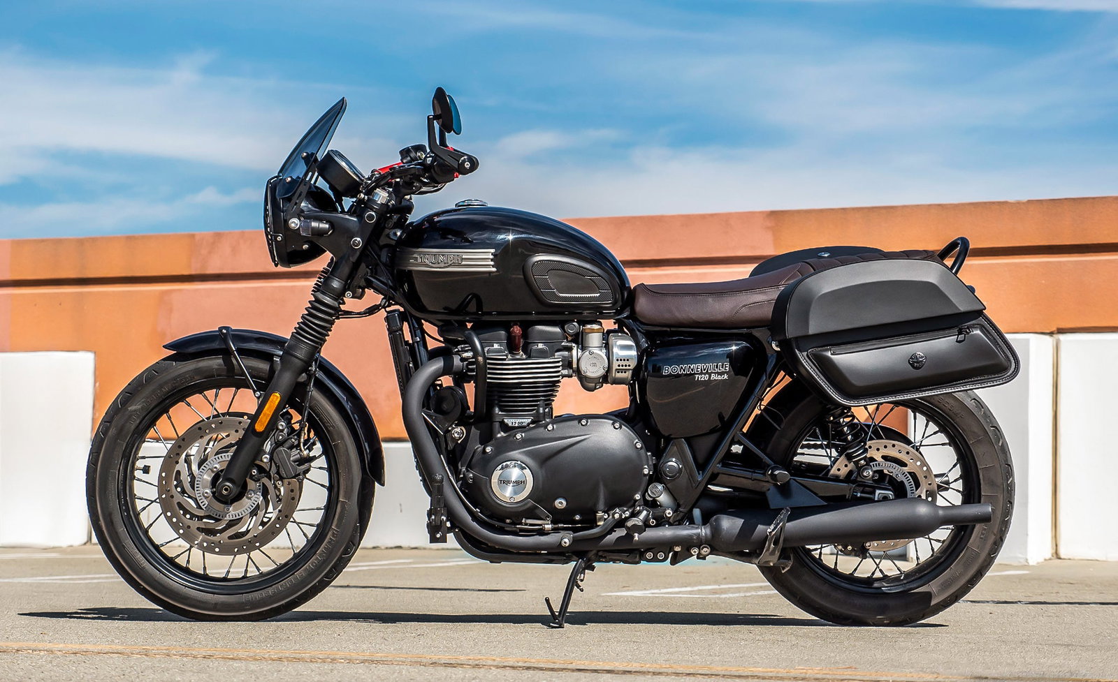 28L - Pantheon Medium Quick Mount Triumph Bonneville T100 Motocicleta Alforjas